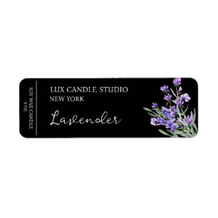 Étiquette de bougie Lavender