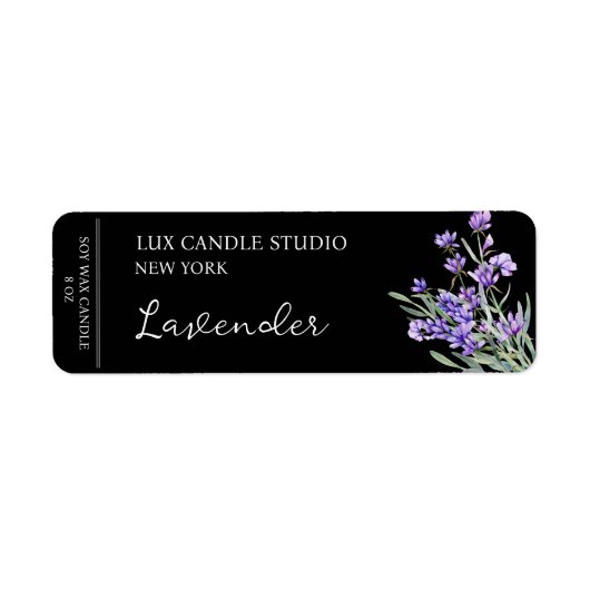 Étiquette de bougie Lavender (Devant)
