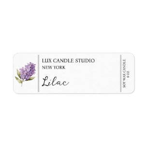 Étiquette de bougie Lilac