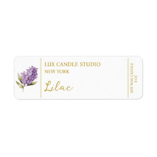 Étiquette de bougie Lilac
