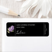 Étiquette de bougie Lilac (En situation)