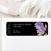 Étiquette de bougie Lilac (En situation)
