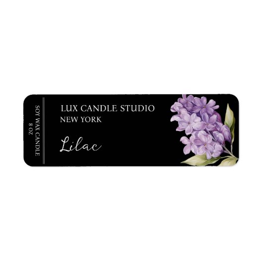 Étiquette de bougie Lilac (Devant)