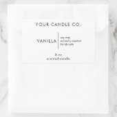 Étiquette de bougie minimaliste (Sac)