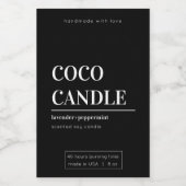 Étiquette de bougie minimaliste (Étiquettes simples)