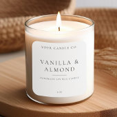 Étiquette de bougie minimaliste