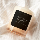 Étiquette de bougie minimaliste