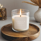 Étiquette de bougie minimaliste