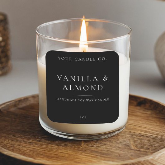 Étiquette de bougie minimaliste