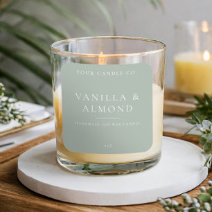 Étiquette de bougie minimaliste