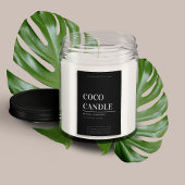 Étiquette de bougie minimaliste