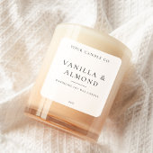 Étiquette de bougie minimaliste