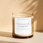 Étiquette de bougie minimaliste