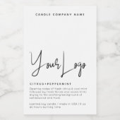 Étiquette de bougie minimaliste (Étiquettes simples)