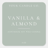 Étiquette de bougie minimaliste (Devant)