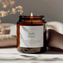 Étiquette de bougie minimaliste élégante