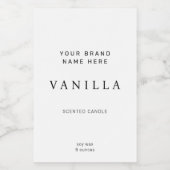 Étiquette de bougie minimaliste moderne (Étiquettes simples)