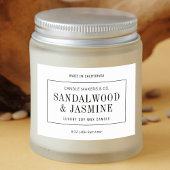 Étiquette de bougie minimaliste moderne