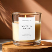 Étiquette de bougie minimaliste moderne