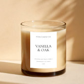 Étiquette de bougie minimaliste moderne