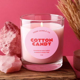 Étiquette de bougie minimaliste tendance moderne