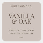 Étiquette de bougie moderne (Devant)