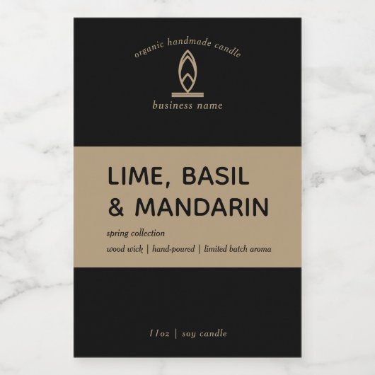 Étiquette de bougie moderne (Étiquettes simples)