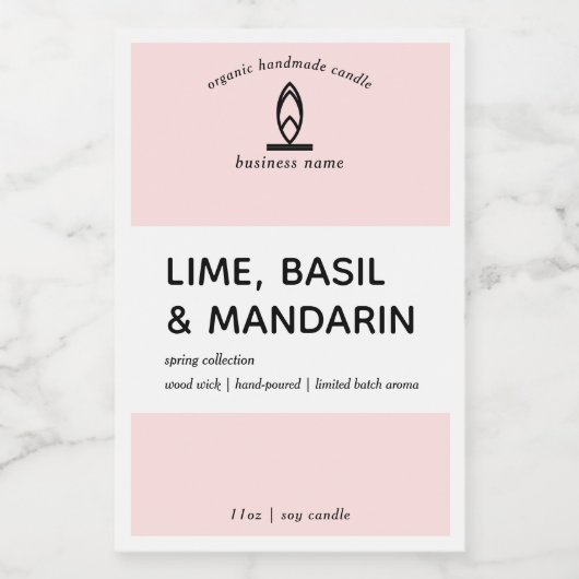 Étiquette de bougie moderne (Étiquettes simples)