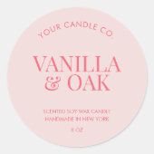 Étiquette de bougie moderne (Devant)