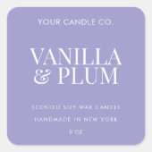 Étiquette de bougie moderne (Devant)