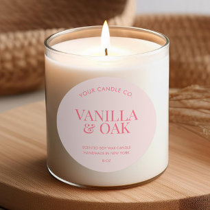 Étiquette de bougie moderne