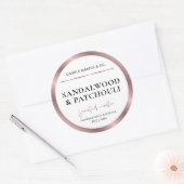 Étiquette de bougie moderne bronze Rose Gold Pack (Enveloppe)