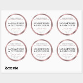 Étiquette de bougie moderne bronze Rose Gold Pack (Feuille)