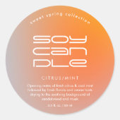 Étiquette de bougie moderne dégradé (Devant)