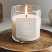 Étiquette de bougie moderne minimaliste