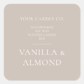 Étiquette de bougie moderne minimaliste (Devant)