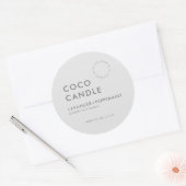 Étiquette de bougie moderne minimaliste (Enveloppe)