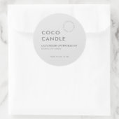 Étiquette de bougie moderne minimaliste (Sac)