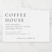 Étiquette de bougie moderne ou étiquette de nourri (Étiquettes simples)