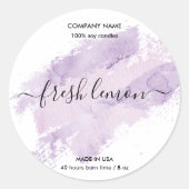 Étiquette de bougie moderne produit lavande jar ét (Devant)