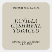 Étiquette de bougie moderne sticker produit minima (Devant)