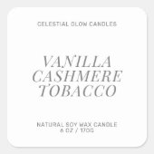 Étiquette de bougie moderne sticker produit minima (Devant)