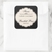 Étiquette de bougie noir et blanc (Sac)