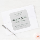 Étiquette de bougie Nordique Noël Pin & Bouleau (Enveloppe)