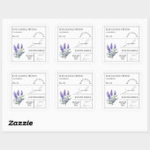 Étiquette de bougie parfumé Apothécaire Lavande (Feuille)