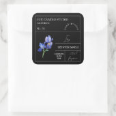 Étiquette de bougie parfumé Iris Apothecary (Sac)