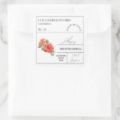 Étiquette de bougie parfumée de l'Hibiscus d'Apoth (Sac)