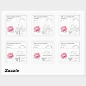 Étiquette de bougie parfumée de Peony Apothecary (Feuille)
