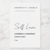 Étiquette de bougie parfumée minimaliste (Étiquettes simples)