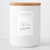 Étiquette de bougie parfumée minimaliste (Devant)